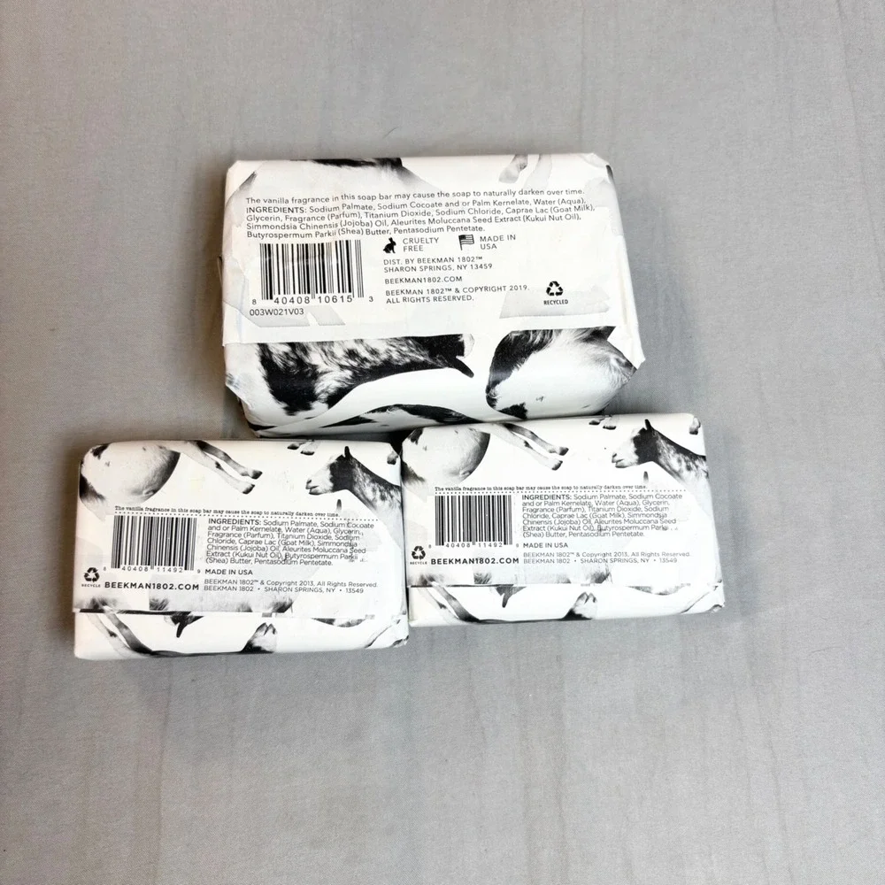 Beekman 1802 Vanilla Absolute Goat Milk Soap Set 3 Bars